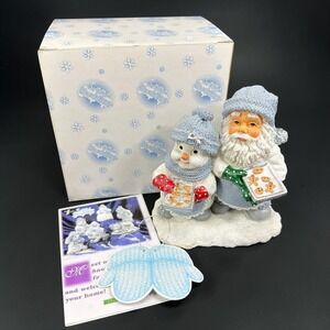 Snow Buddies Blizzy Gingerbread Santa Figurine 2000 Encore‎ Group New in Box